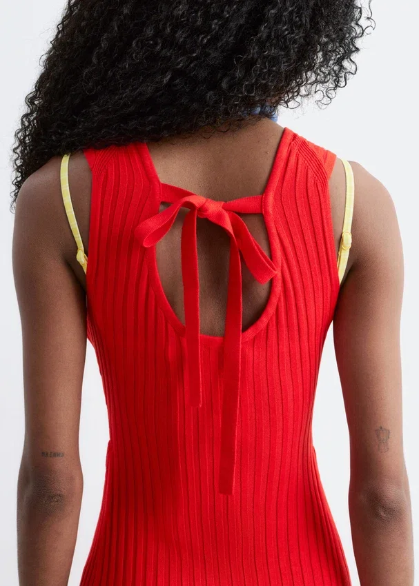 Midikleid mit Rippmuster Midikleid mit Rippmuster