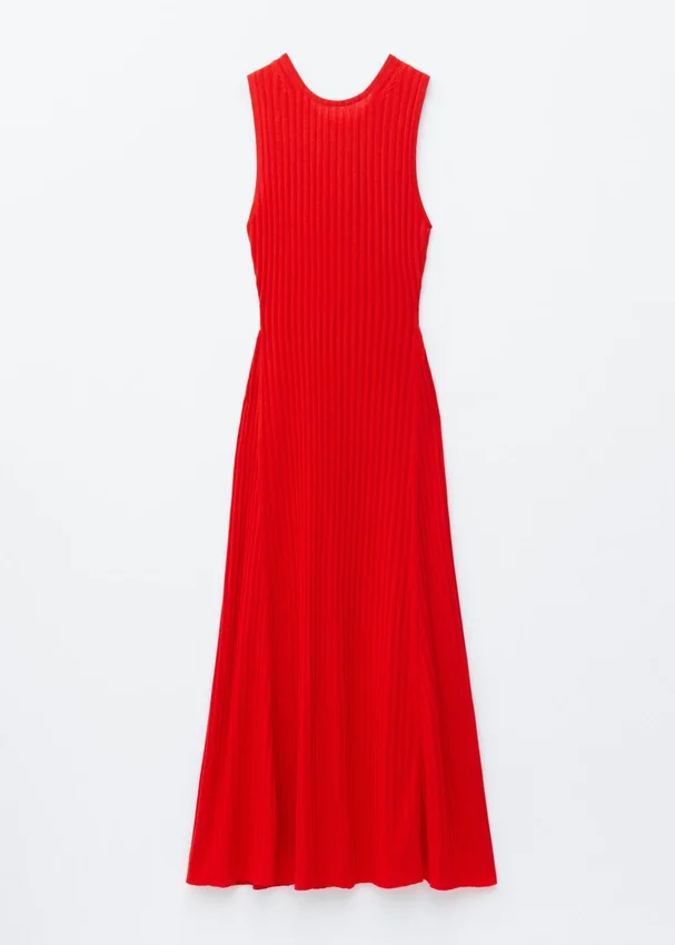 Midikleid mit Rippmuster Midikleid mit Rippmuster