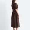 Midikleid mit Smokarbeit