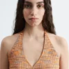 Midikleid mit Spacedye-Effekt und Neckholder Midikleid mit Spacedye-Effekt und Neckholder