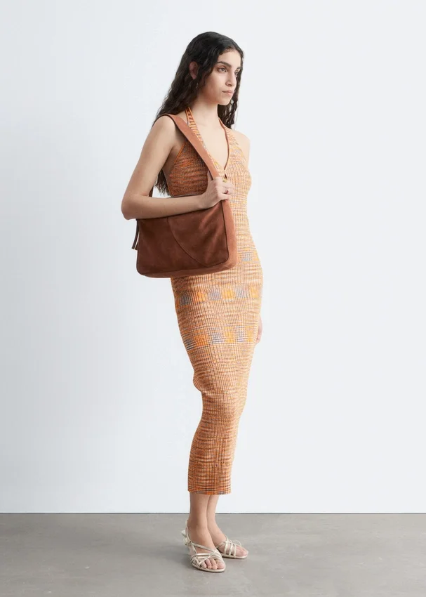 Midikleid mit Spacedye-Effekt und Neckholder Midikleid mit Spacedye-Effekt und Neckholder