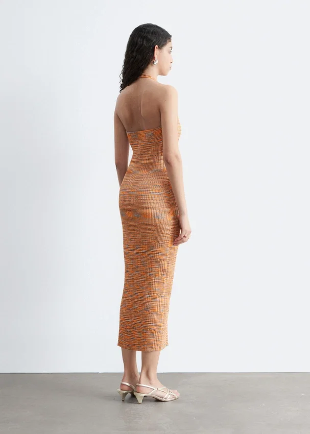 Midikleid mit Spacedye-Effekt und Neckholder Midikleid mit Spacedye-Effekt und Neckholder