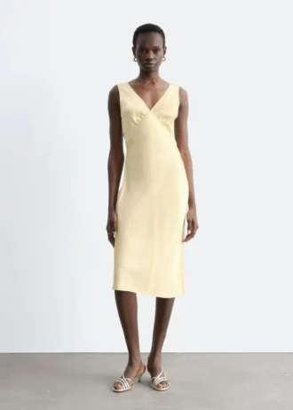 Midikleid mit V-Ausschnitt