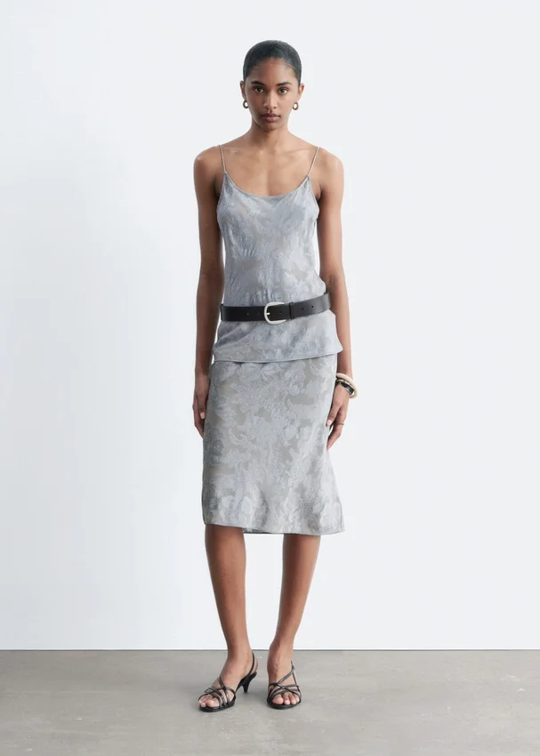Midiröcke aus Viskose-Seiden-Jacquard Midiröcke aus Viskose-Seiden-Jacquard