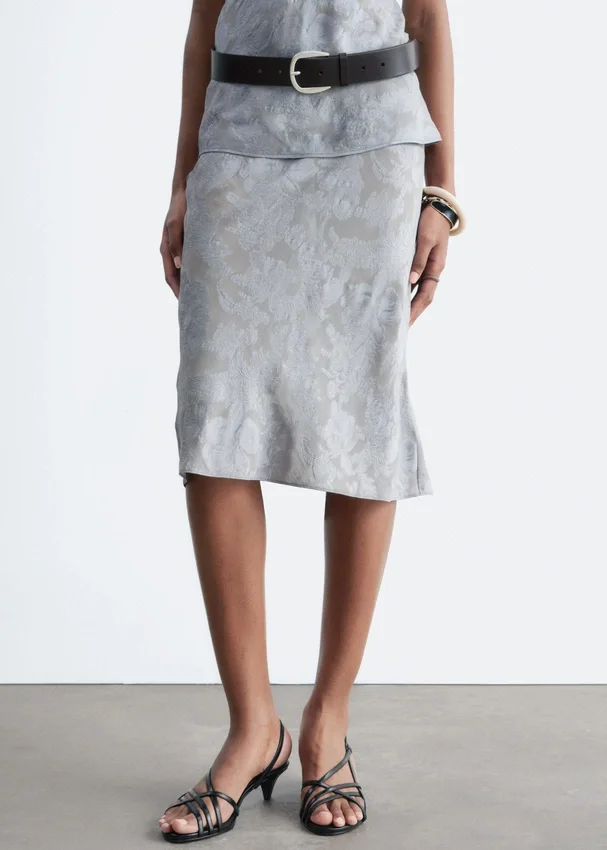 Midiröcke aus Viskose-Seiden-Jacquard Midiröcke aus Viskose-Seiden-Jacquard