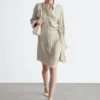 Mini-Hemdkleid mit Bindegürtel Mini-Hemdkleid mit Bindegürtel