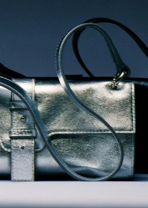 Mini-Leder-Schultertasche Mini-Leder-Schultertasche