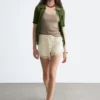 Mini-Shorts mit Jacquard-Spitze Mini-Shorts mit Jacquard-Spitze
