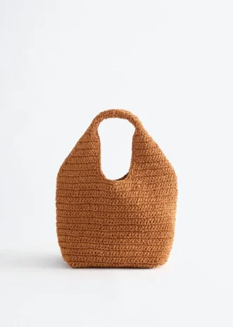 Mini-Tragetasche aus Papierstroh