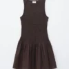 Minikleid aus gesmoktem Baumwollpopeline