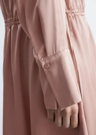 Minikleid mit V-Ausschnitt und Kordelzug