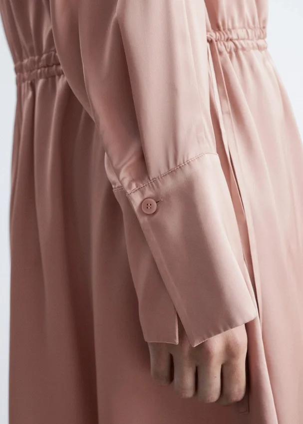 Minikleid mit V-Ausschnitt und Kordelzug Minikleid mit V-Ausschnitt und Kordelzug