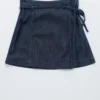 Minirock aus Denim mit Bindeband Minirock aus Denim mit Bindeband