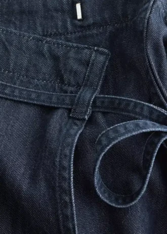 Minirock aus Denim mit Bindeband