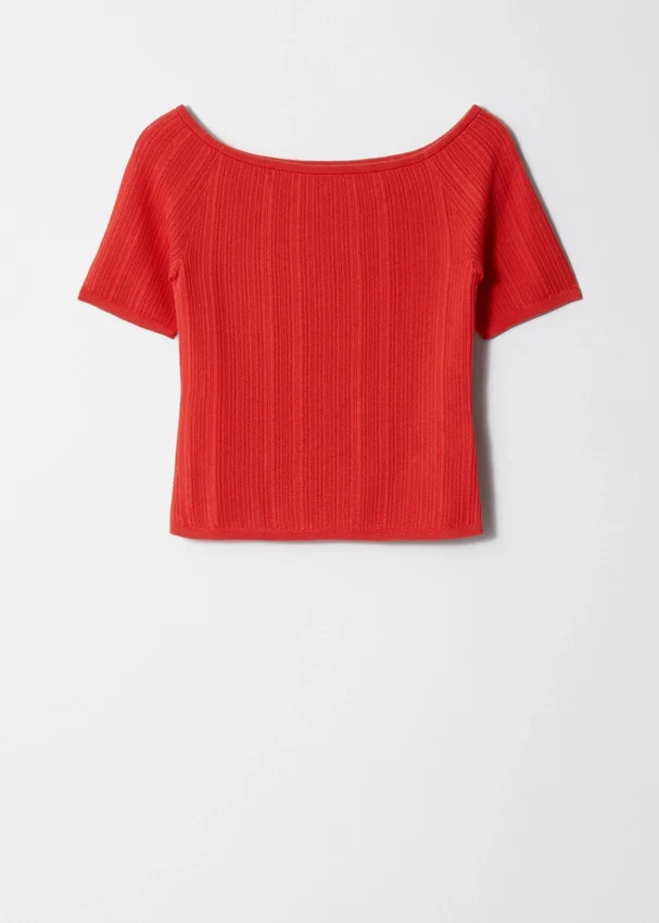 Off-Shoulder-Top aus Rippstrick Off-Shoulder-Top aus Rippstrick