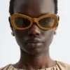 Ovale Cat-Eye-Sonnenbrille Ovale Cat-Eye-Sonnenbrille