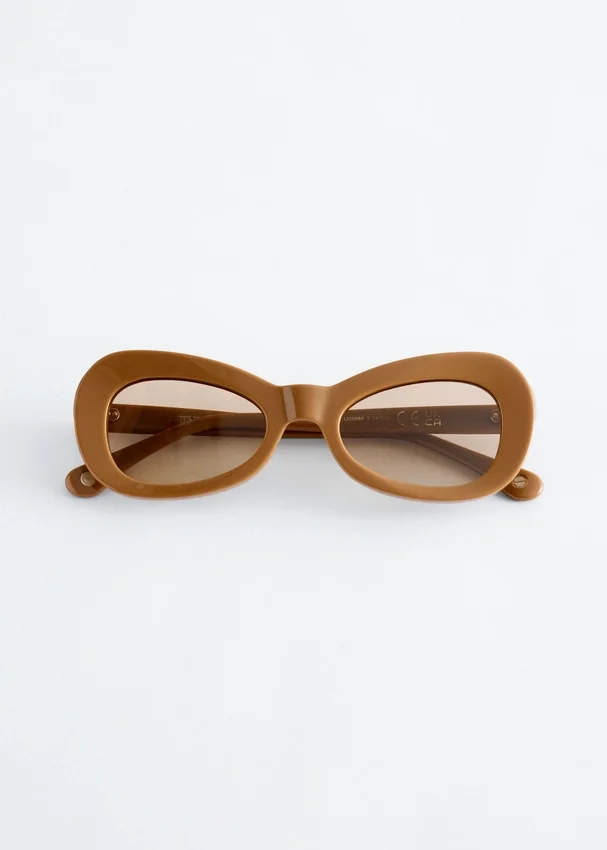 Ovale Cat-Eye-Sonnenbrille Ovale Cat-Eye-Sonnenbrille