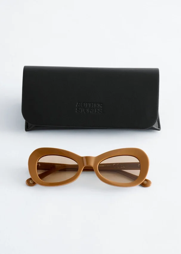 Ovale Cat-Eye-Sonnenbrille Ovale Cat-Eye-Sonnenbrille