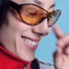 Ovale Sonnenbrille aus Acetat