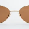 Ovale Sonnenbrille mit Drahtgestell