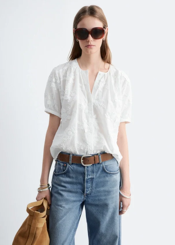 Oversized-Bluse mit Puffärmeln Oversized-Bluse mit Puffärmeln