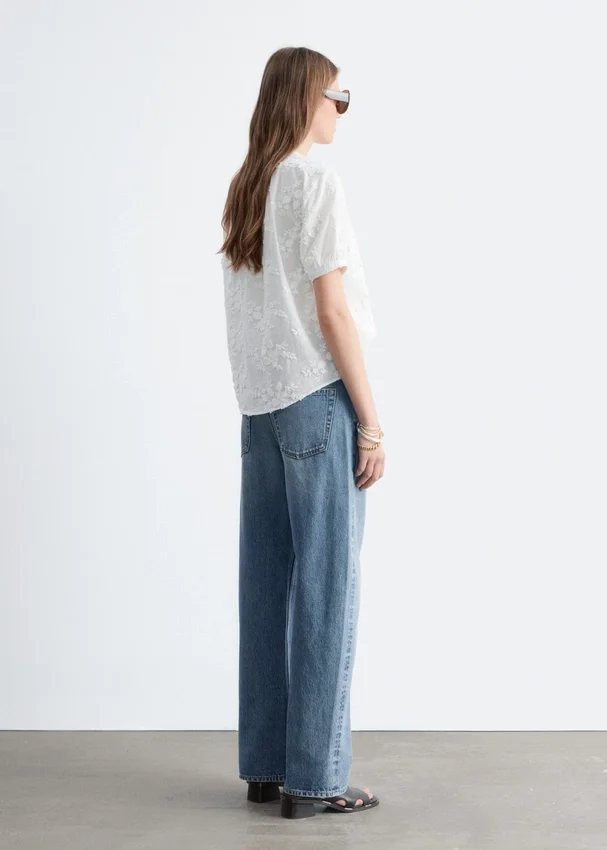 Oversized-Bluse mit Puffärmeln Oversized-Bluse mit Puffärmeln