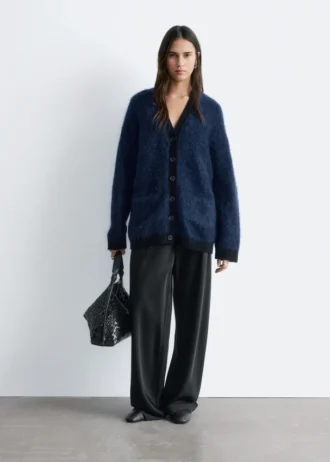 Oversized-Cardigan aus Mohair-Mischung
