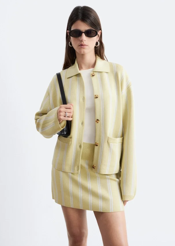 Oversized-Cardigan im Polo-Stil Oversized-Cardigan im Polo-Stil