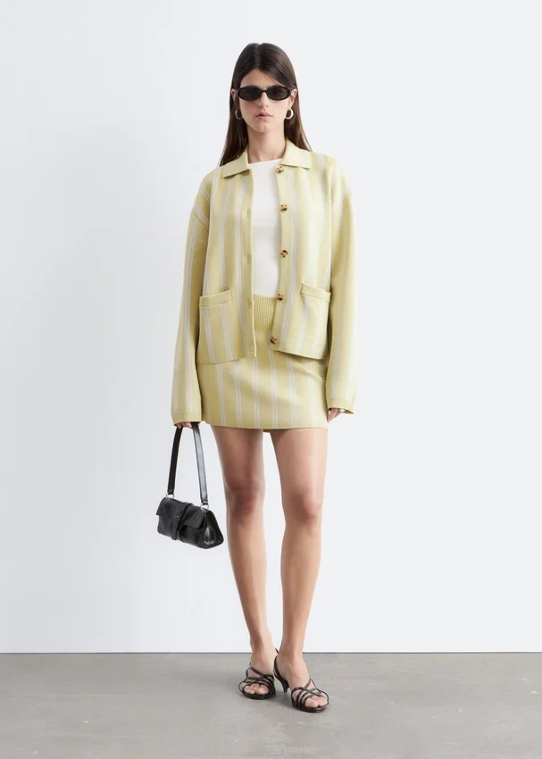 Oversized-Cardigan im Polo-Stil Oversized-Cardigan im Polo-Stil