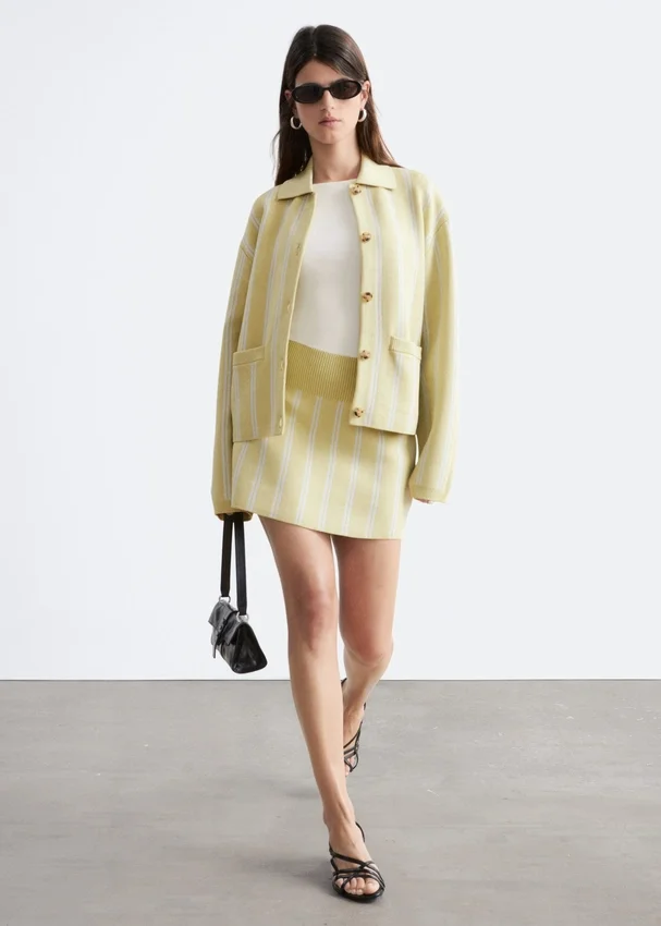 Oversized-Cardigan im Polo-Stil Oversized-Cardigan im Polo-Stil