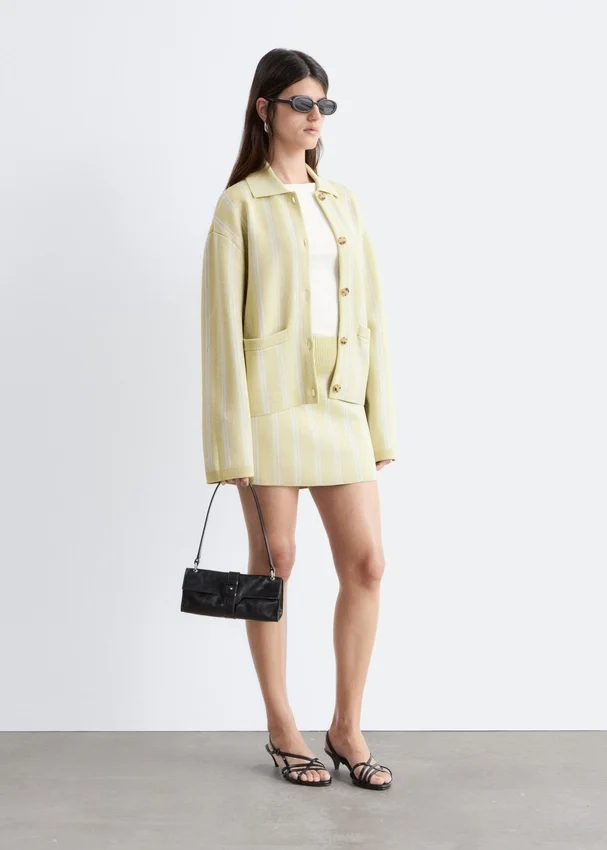 Oversized-Cardigan im Polo-Stil Oversized-Cardigan im Polo-Stil