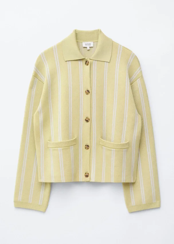 Oversized-Cardigan im Polo-Stil Oversized-Cardigan im Polo-Stil