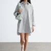Oversized-Hemd-Minikleid