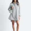 Oversized-Hemd-Minikleid