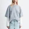 Oversized-T-Shirt aus Baumwolle mit Streifenmuster Oversized-T-Shirt aus Baumwolle mit Streifenmuster