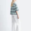 Oversized-T-Shirt aus Baumwolle mit Streifenmuster Oversized-T-Shirt aus Baumwolle mit Streifenmuster