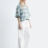 Oversized-T-Shirt aus Baumwolle mit Streifenmuster Oversized-T-Shirt aus Baumwolle mit Streifenmuster