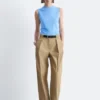 Plissierte Hose mit weitem Bein Plissierte Hose mit weitem Bein