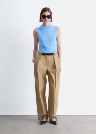 Plissierte Hose mit weitem Bein Plissierte Hose mit weitem Bein