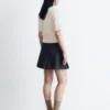 Plissierter Denim-Minirock Plissierter Denim-Minirock