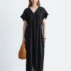 Plissiertes Dolman-Midikleid