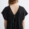 Plissiertes Dolman-Midikleid