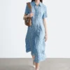 Plissiertes Hemdkleid Plissiertes Hemdkleid