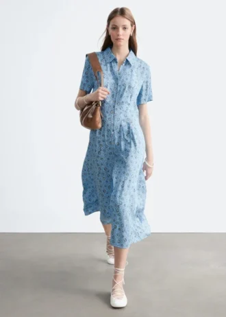 Plissiertes Hemdkleid