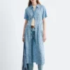 Plissiertes Hemdkleid Plissiertes Hemdkleid