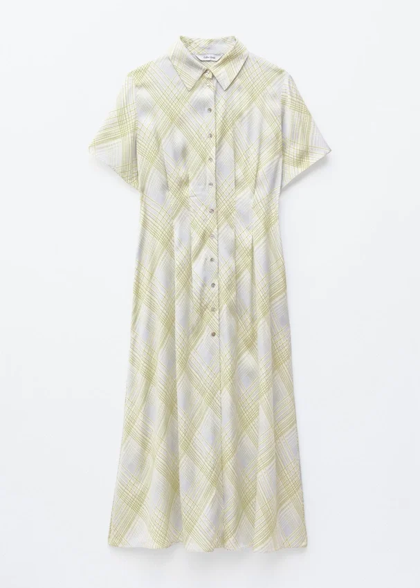 Plissiertes Hemdkleid Plissiertes Hemdkleid