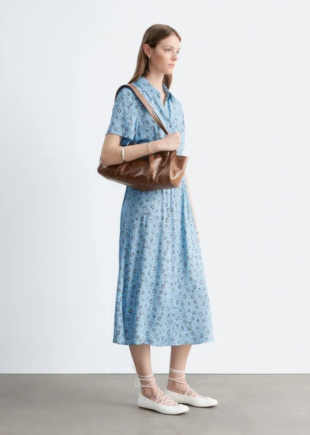 Plissiertes Hemdkleid Plissiertes Hemdkleid