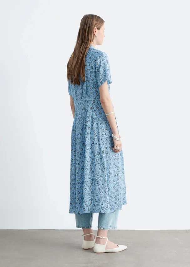Plissiertes Hemdkleid Plissiertes Hemdkleid