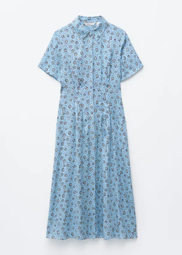 Plissiertes Hemdkleid Plissiertes Hemdkleid