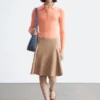 Polo-Shirt aus Merinowolle mit Rippstrick